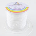 Spool of white 0.8mm nylon string for jewelry making, showing rainbow detail on spool label.