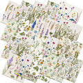 Ten floral fat quarter fabric pieces with various wildflower and botanical illustrations, arranged in a fanned layout.