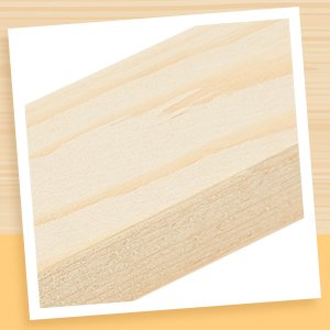 Close-up of light-colored wood grain texture with a white border on a light brown background.
