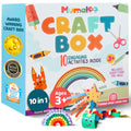Craft box with colorful letters spelling 'CRAFT BOX', featuring award badges and craft projects.