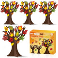 Twelve foam thankful tree craft kits with glitter maple leaf stickers and box packaging.