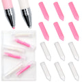 Diamond painting wax refills in pink and white, with two applicator pens and a storage box.