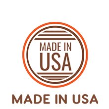 Made in USA circular logo with text below