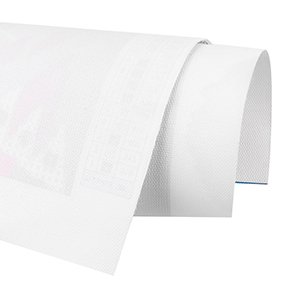 Rolled up white canvas for diamond painting kit, showing a partial printed design on the inside surface.