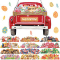 Diamond art hanging sign featuring a red truck filled with seasonal decorations and interchangeable inserts for holidays.