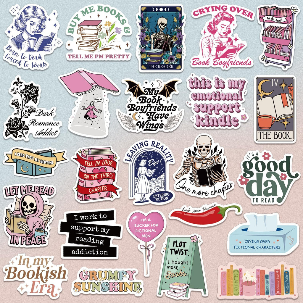 A collection of 150 romance book themed stickers with various illustrations and text.