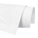Rolled white canvas for diamond art painting kit, showing a corner with a subtle pattern.