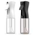 Two continuous mist spray bottles, one white and one black, shown side-by-side on a white background.