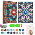 Diamond art notebook kit with two journals, diamond drills, tools, and a to-do list.