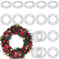20 pack of 8 inch round wire wreath frames with a decorated Christmas wreath