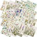 Collection of 20 fabric squares with various wildflower and botanical prints, arranged in a fanned layout.