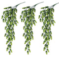 Three artificial hops vines with green cones and leaves, displayed against a white background.
