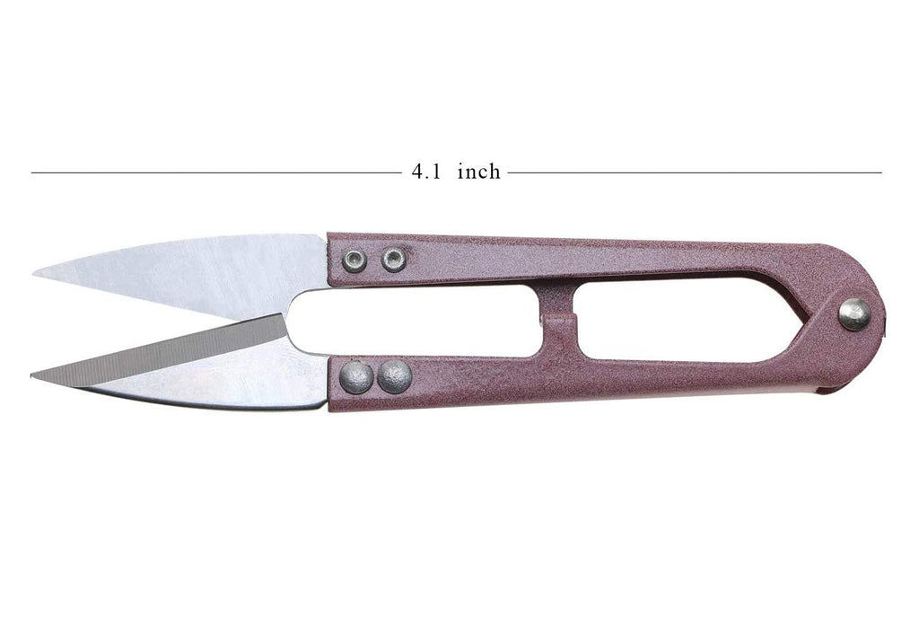 Single sewing snip scissors with a 4.1 inch measurement line above, shown from the side on a white background.