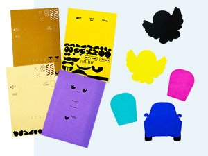 Foam art craft kit with pre-cut shapes and sticker sheets for making 3D butterflies and other figures.