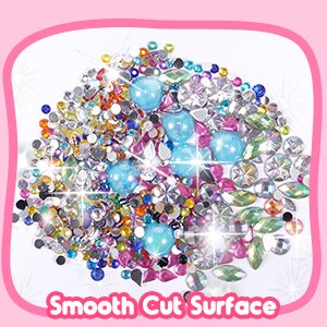 Pile of colorful diamond painting rhinestones and beads in various shapes and sizes, including blue spheres.