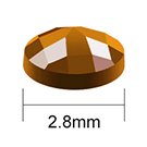 Single brown diamond painting bead with 2.8mm size indicator below.