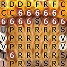 Diamond painting kit canvas with color-coded symbols for placement