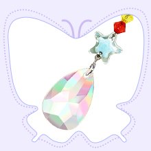 Diamond painting wind chime suncatcher ornament with crystal teardrop and star charms