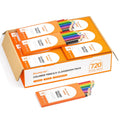 Box of 720 colored pencils, with multiple smaller boxes of 12 pencils visible inside and one box open showing pencils.