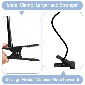 Diamond painting magnifier lamp clamp detail with text overlays