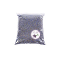Bag of dried lavender buds with a circular label featuring lavender sprigs and the text 'Too Get'
