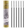 Natural willow charcoal sticks in a cylindrical container, with six sticks displayed vertically next to it.