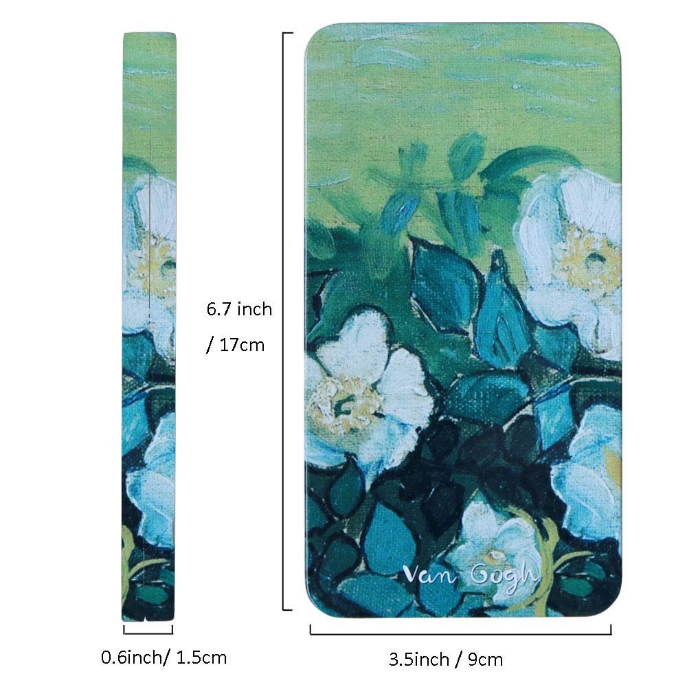 Watercolor palette tin box shown from side and front, with dimensions labeled.
